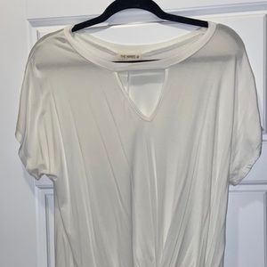 White Cut-Out Tee